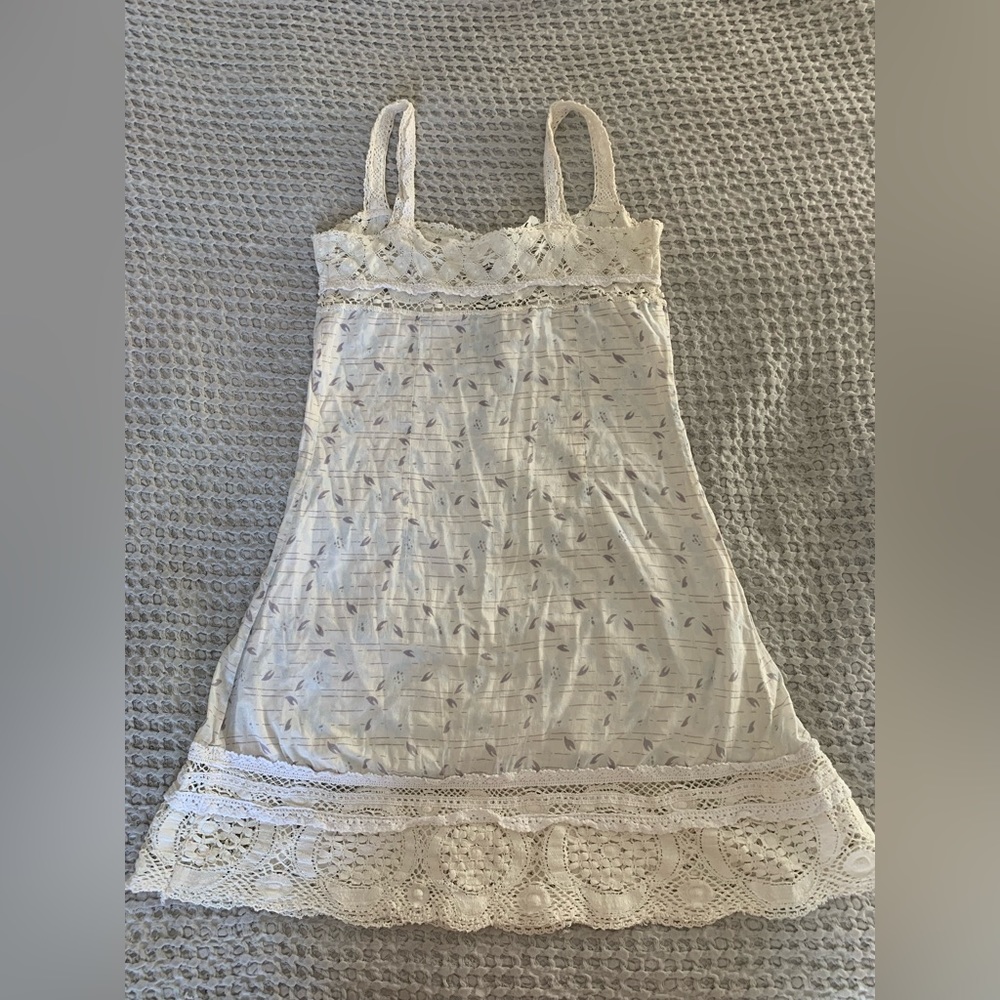 Delicate Lace and Cotton Dress